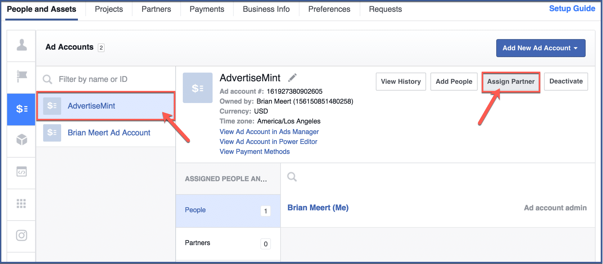 How To Assign A Partner To Your Facebook Business Manager Ad Account 