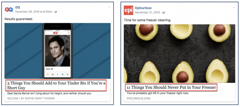 facebook headline examples