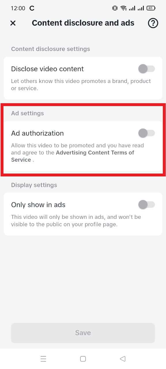 TikTok Spark Ads: ads authorization