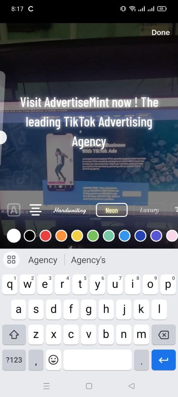 TikTok Text to Speech enter the text