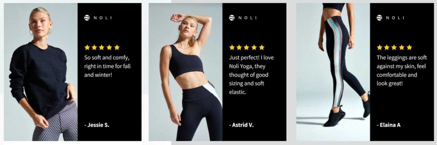 Meta Advantage+ Shopping Ads: Branded Catalog made by athleisure brand Noli