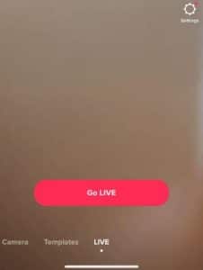 TikTok live shopping: tap live