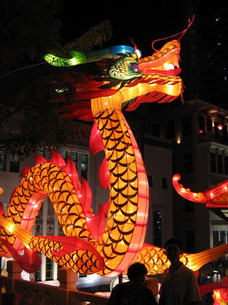 Glowing Dragon at Chinatown Festival, Singapore event advertising agency