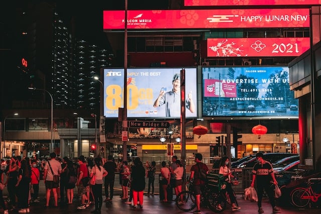 Falcon Media doing billboard advertising, Singapore billboard advertising agency