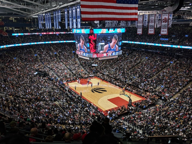 Raptors playing their home game, toronto sports advertising agency